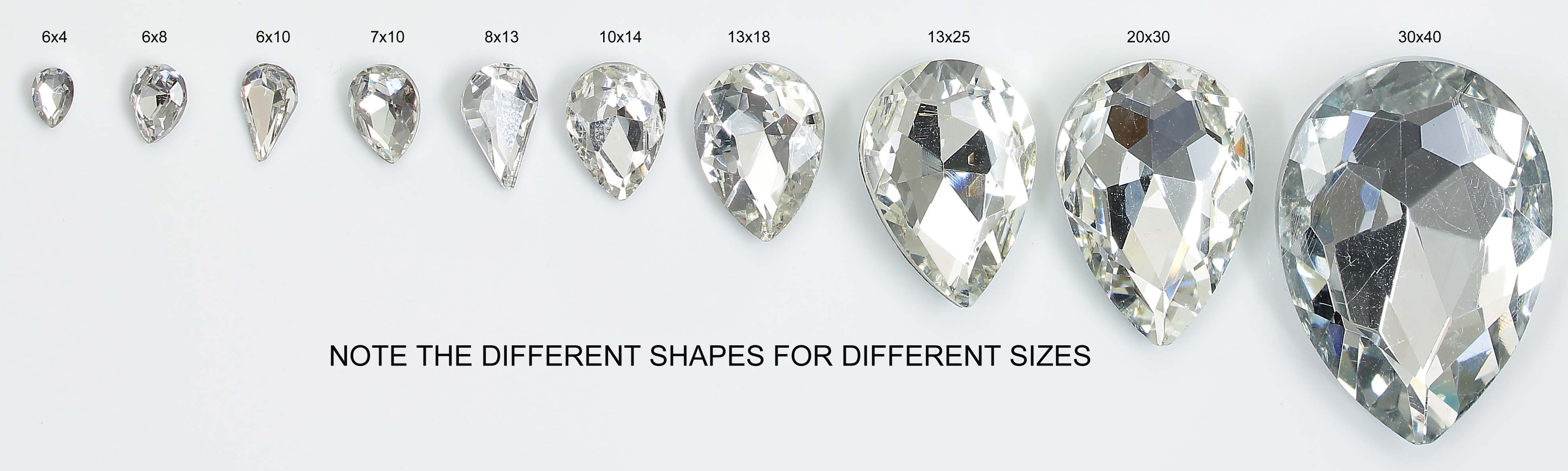 4320 & 4300 GlitzStone Crystal Pear Fancy Rhinestones