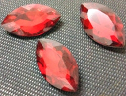 413 Glitzstone Light Siam Red Pointed Back Navette Rhinestones