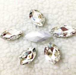 413 Glitzstone Crystal Pointed Back Navette Rhinestones