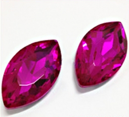 413 Glitzstone Fucshia Pointed Back Navette Rhinestones