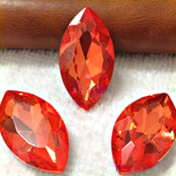 413 Glitzstone Orange Pointed Back Navette Rhinestones