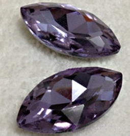 413 Glitzstone Violet Purple Pointed Back Navette Rhinestones