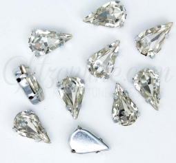 4925 Swarovski Crystal Metal Set Pear 13x7.8 Rhinestones