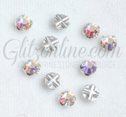 Swarovski Crystal Metal Set Sew On Rhinestones