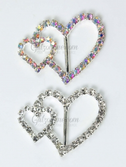 7046 Rhinestone Heart Belt Buckle