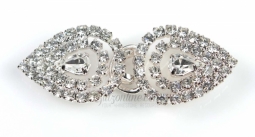 7106-Crystal Rhinestone Silver Frog Buckle