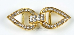 7109B Crystal Rhinestone Frog Buckle Closure