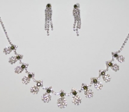 7518 Crystal Rhinestone Necklace & Earrings