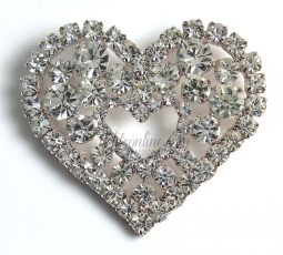 7238 Crystal Rhinestone Heart Button