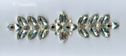 1333 Crystal Rhinestone Piece Applique 9"