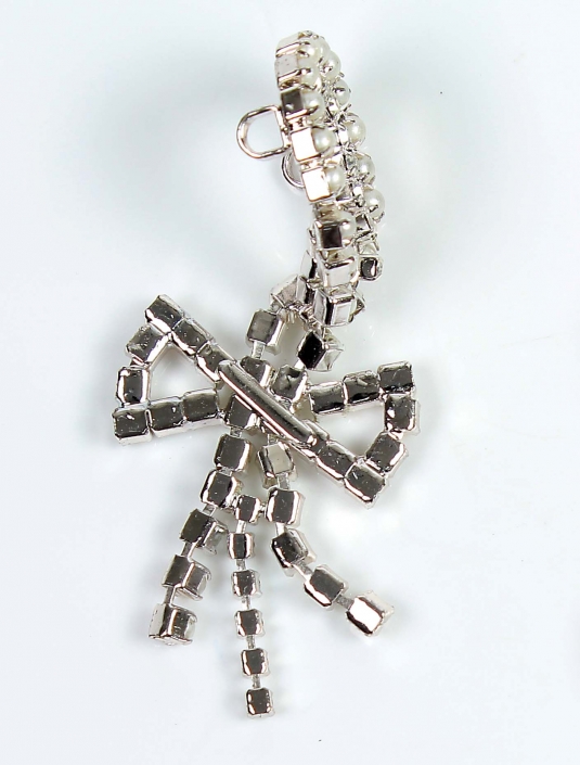 7258 Austrian Crystal Rhinestone and Pearl Ornament
