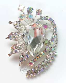 7261 Austrian Crystal Rhinestone Brooch Pin