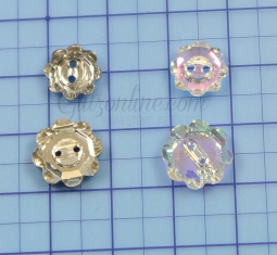 17mm Dominique Glass Rhinestone Buttons - Crystal - Trims By The Yard