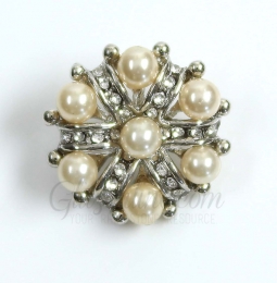 7339 Swarovski Crystal & Pearl Button