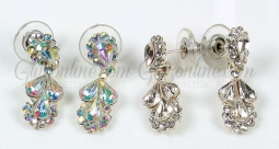 7404 Crystal Rhinestone Pear Earrings