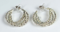 7410 Crystal Rhinestone Hoop Earrings
