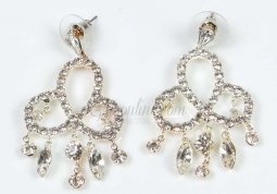 7407 Crystal Rhinestone 2" Earrings