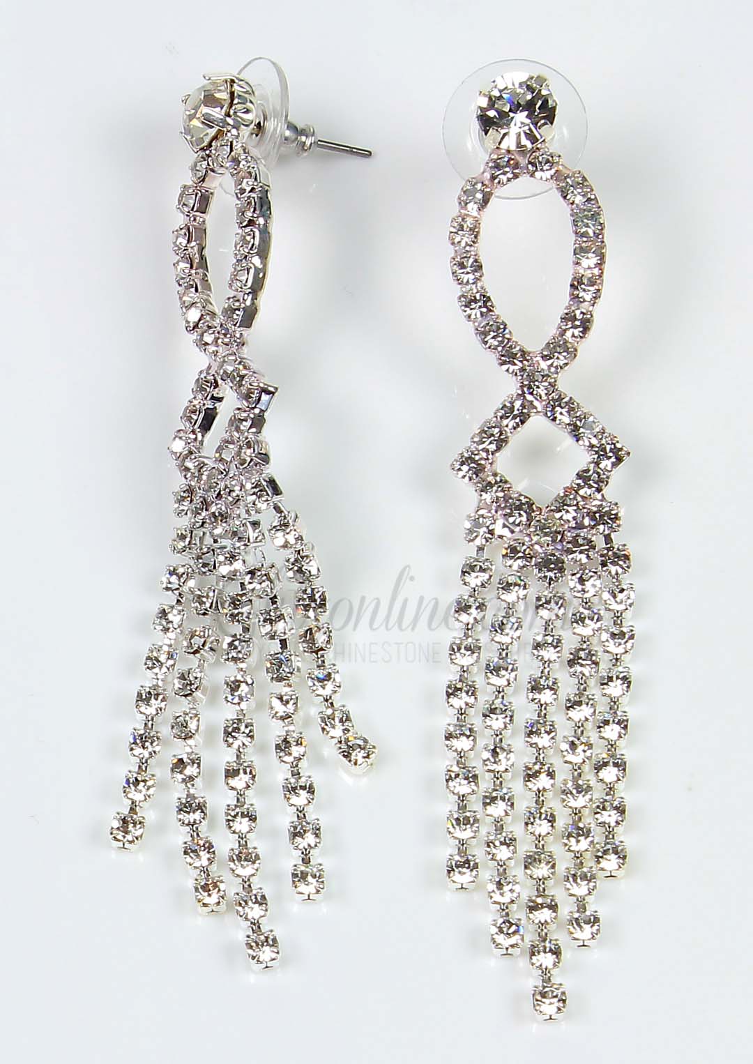 7408 Crystal Rhinestone Duster Earrings: Glitz and Glamour