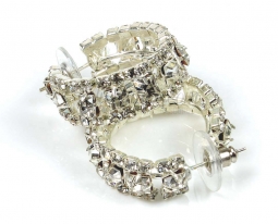 7409 Crystal Rhinestone Hoop Earrings