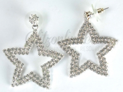 7426 Crystal Rhinestone Star Earrings