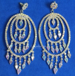 7427 Rhinestone Earrings Crystal AB