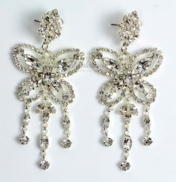 7438 Crystal Rhinestone Butterfly Earrings