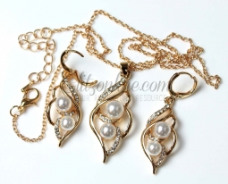 7441 Crystal Rhinestone Necklace & Earring Set