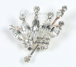 7608 Crystal Rhinestone Crown Pin