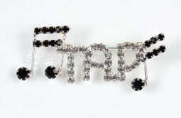 7641 Crystal Rhinestone Tap Dancing w Notes Pin