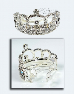 7650 Crystal Rhinestone Crown Barrette