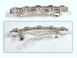 7655 Crystal Baguette Rhinestone Hair Barrette