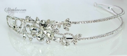 7673 Crystal Rhinestone Headband Floral