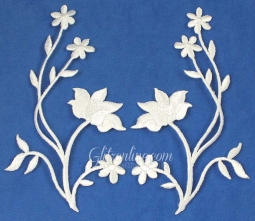 8036 Iron On Flower Applique Pair