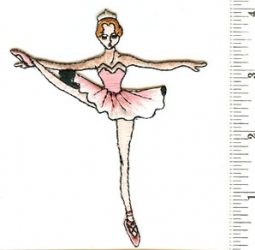 8101 Ballerina Iron On Applique