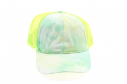 C.C. Beanie High Ponytail Ball Cap Mint Green Tie Dye