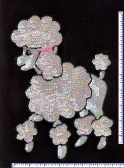 4085 Sequin Applique Large Poodle