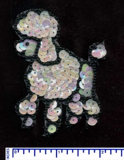 4083 Sequin Applique Small Poodle