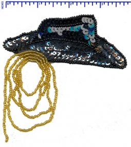4087 Sequin Applique Small Cowboy Hat