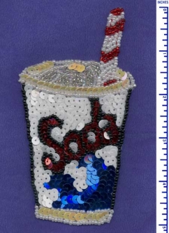 4077 Sequin Applique Soda