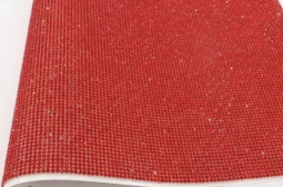 Self Adhesive Siam Red Crystal Rhinestone Sheet