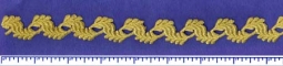 8113 Gold Iron On Applique Trim