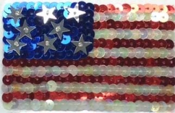 4111 Sequin Applique American Flag