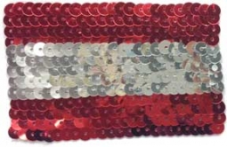 4114 Austrian Flag Sequin Applique