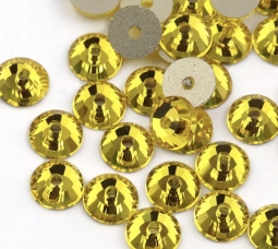 325 GlitzStone Citrine Yellow Sew-On Lochrosen Flatback Rhinestones