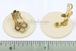9058 Flatback Clip Earring Jewelry Setting
