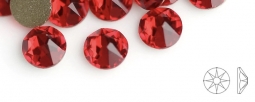 2088 Glitzstone 16 Facet Crystal Light Siam Red Flatback Rhinestones