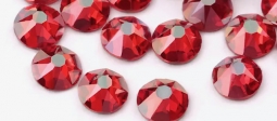 2088 Glitzstone 16 Facet Crystal Light Siam AB Shimmer Red Flatback Rhinestones