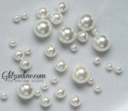 1181 Luster White No Hole Faux Pearl