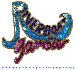 4143 River Boat Gambler Sequin Beaded Applique