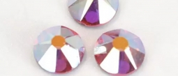 2058 Aura Crystal Rose AB Pink Flatback Rhinestones